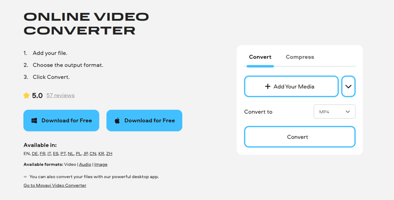 movavi video converter interface