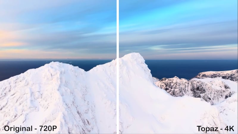 topaz video AI 4k enhancement effect