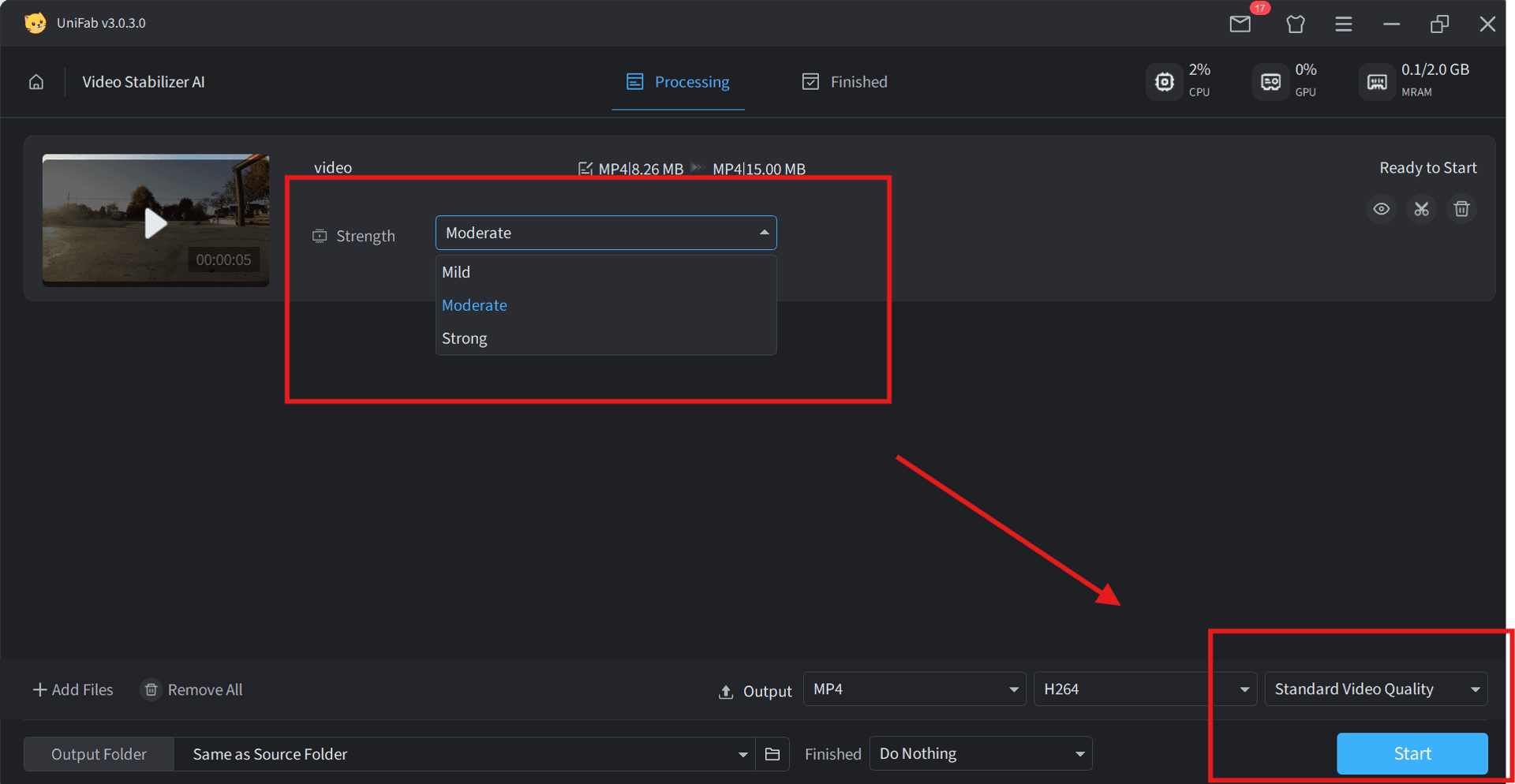 How to Use Video Stabilization Software-step 2