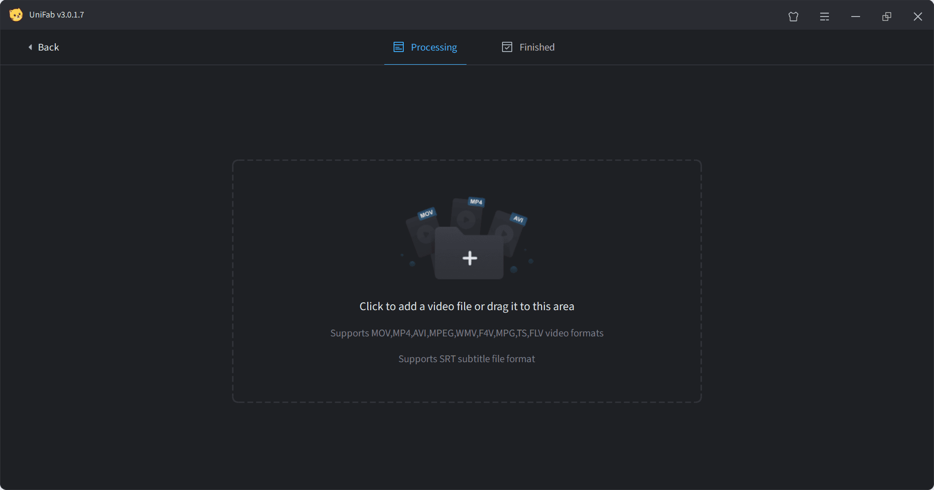 how to add subtitles to a video in UniFab - step2