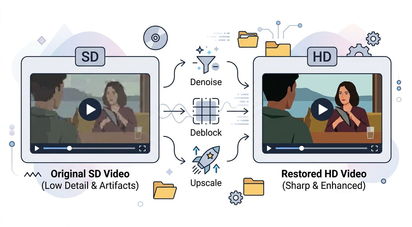 DVD-Rip-Workflow mit Deinterlacing vor dem 1080p-Upscaling
