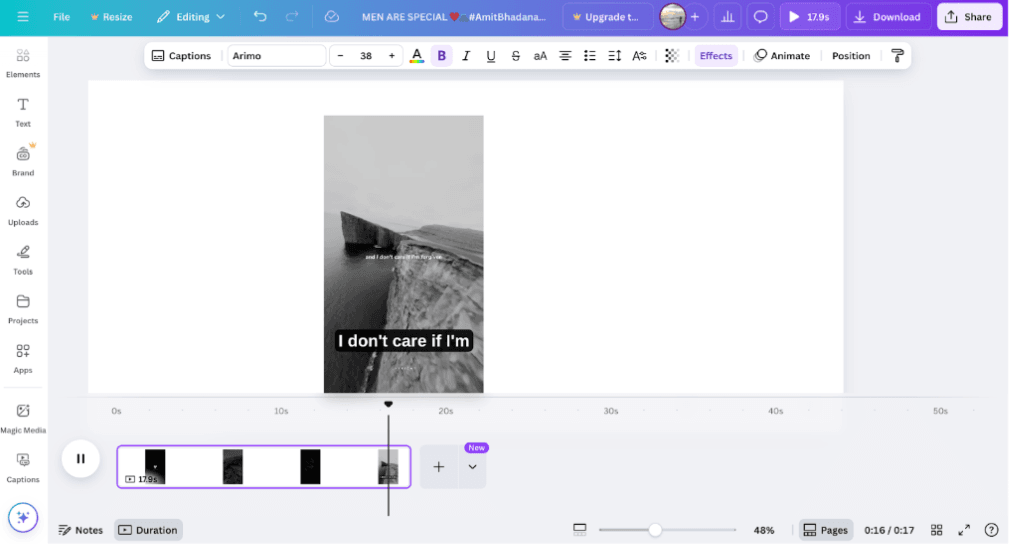 How to Add Subtitles to a Video in Canva - step2