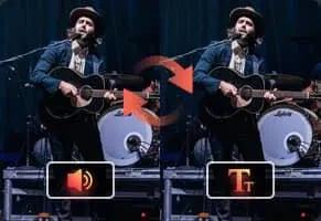 Music-to-text conversion illustration