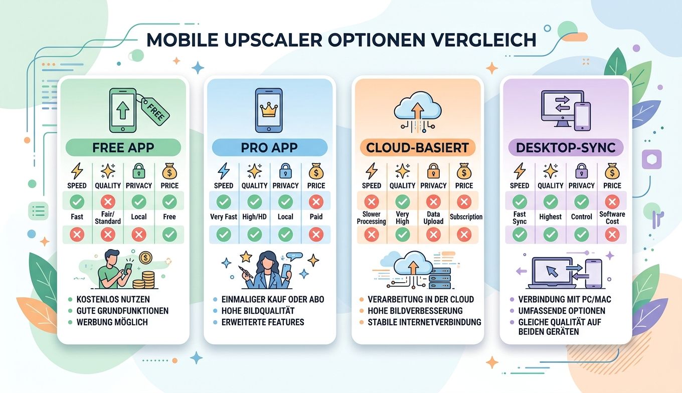 Fünf Video-Upscaler-Apps für Android und iPhone mit Nutzungsempfehlungen