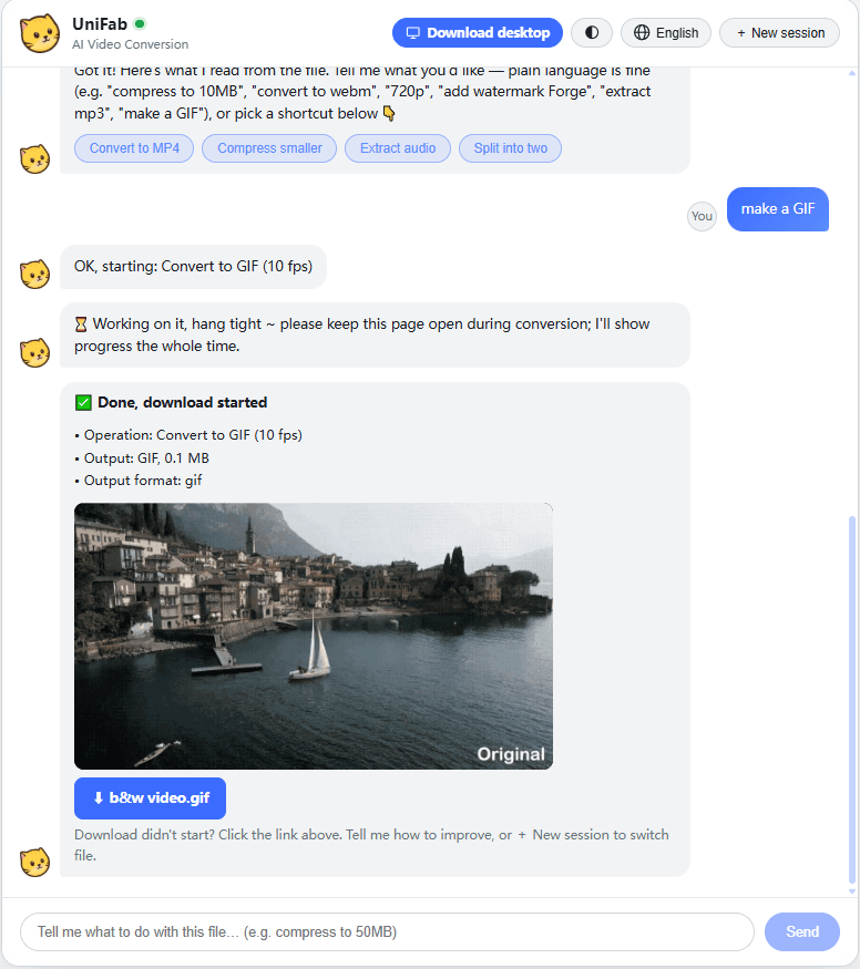 UniFab Video Converter Online-step