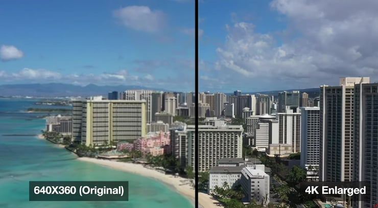 UniFab 4K upscaling with ocean scene