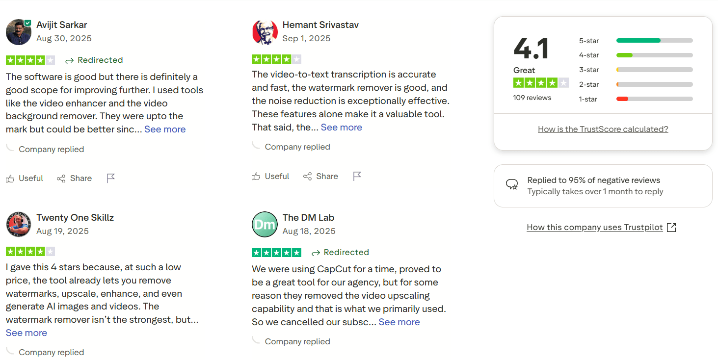 vmake ai reviews on trustpilot