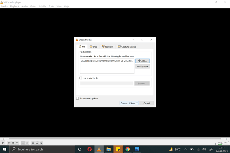 vlc operation step3