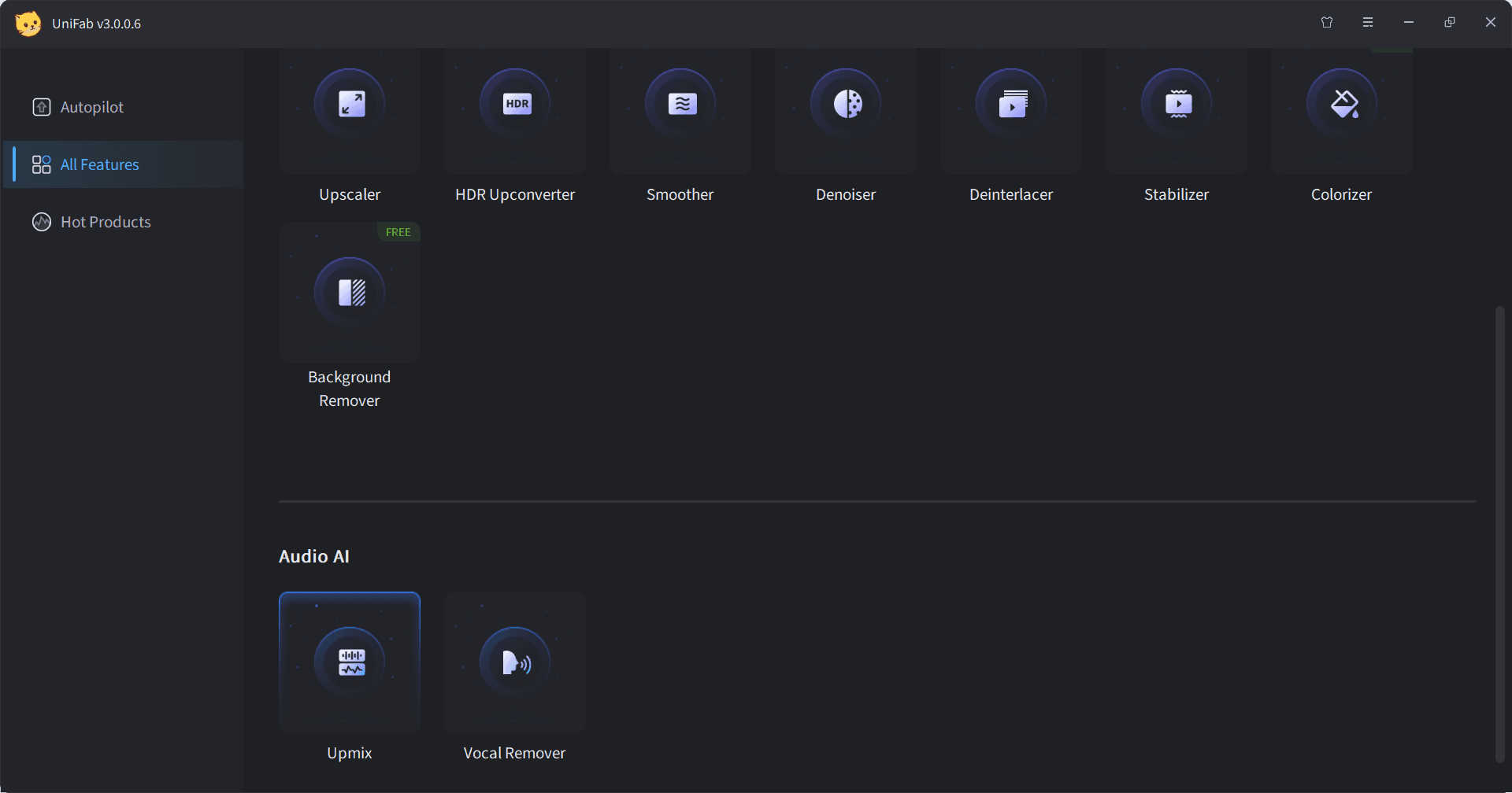 unifab ai audio enhancer - step1