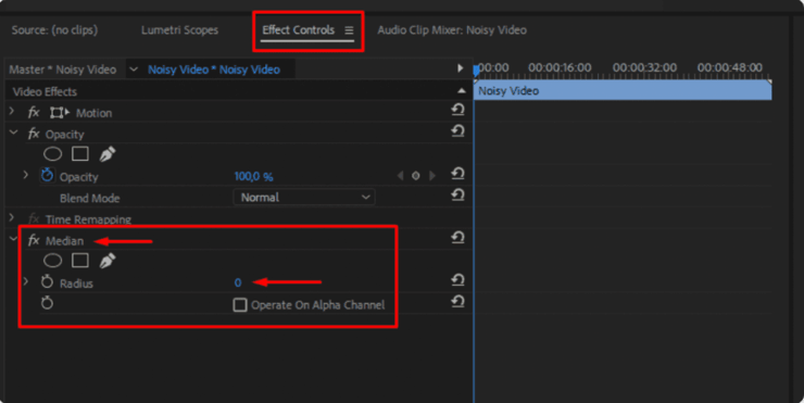 How to Reduce Grain in Video Premiere Pro - step4