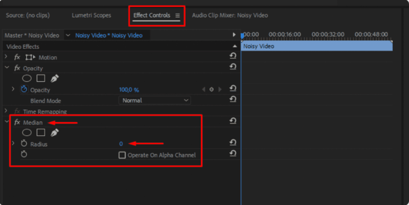 How to Reduce Grain in Video Premiere Pro - step4