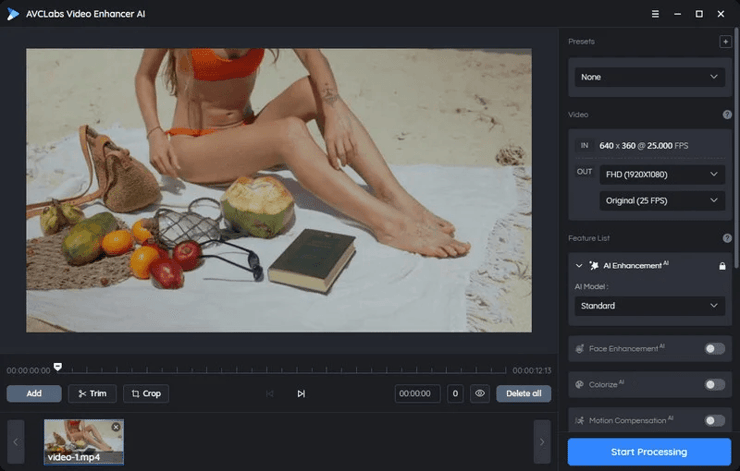 avclabs video enhancer ai-step2