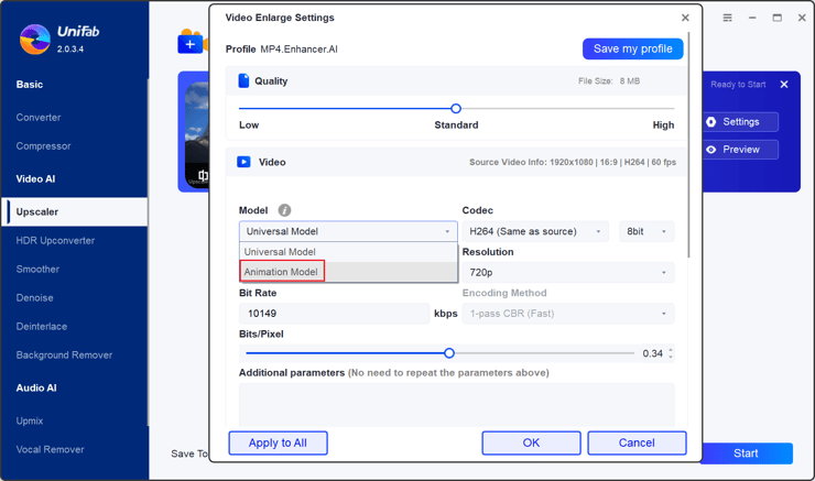 unifab video upscaler-step3