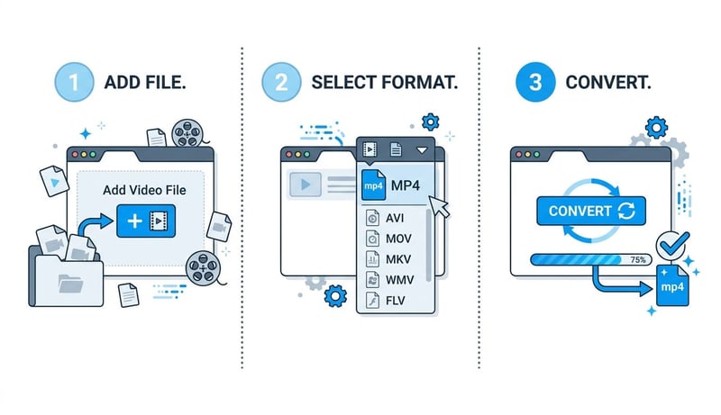 MP4 to WebM conversion steps