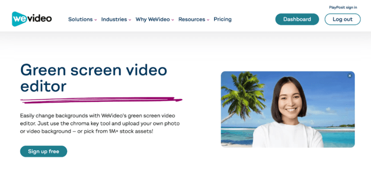 wevideo green screen website screenshot