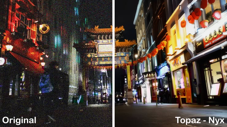 topaz denoising comparison effect