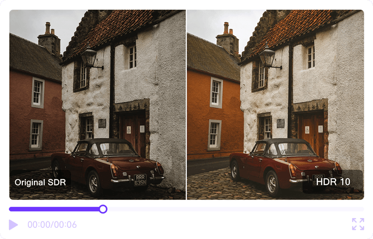 sdr vs. hdr10 image