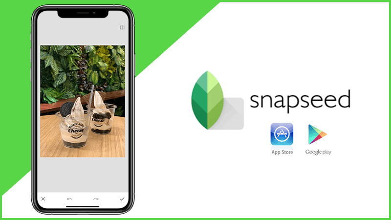 Snapseedで静止画のディテールを調整する画面