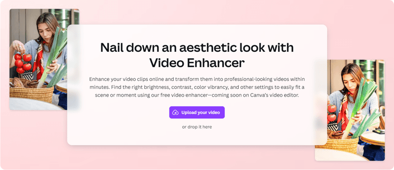 how to enhance video quality online free with canva