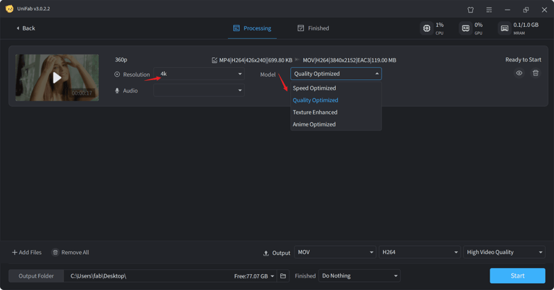 how to make a video 4k - step2