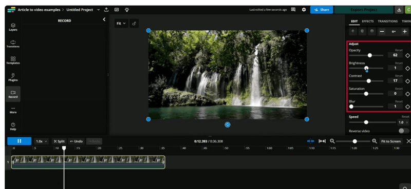 Kapwing ai video unblur steps