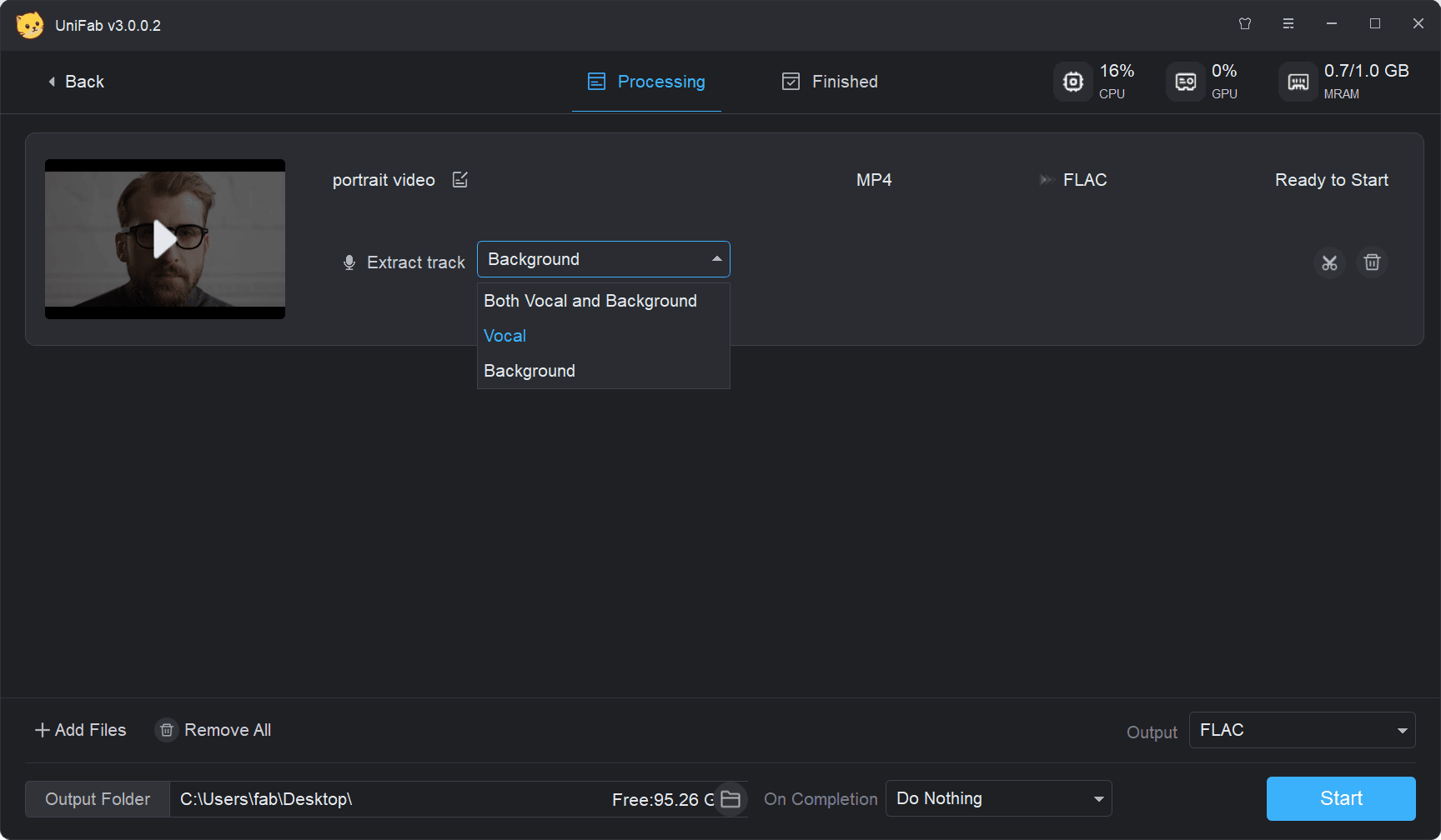 extract acapella-step 3