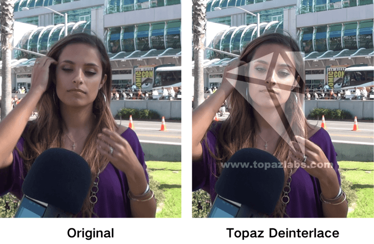 topaz deinterlace comparison effect
