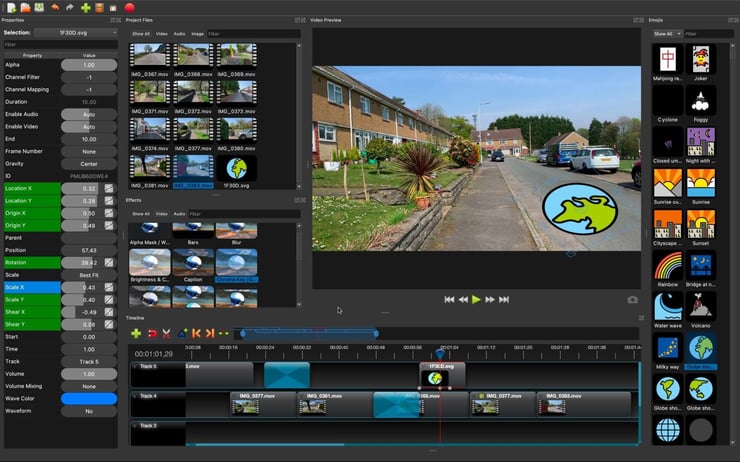 OpenShot Video Editor interface