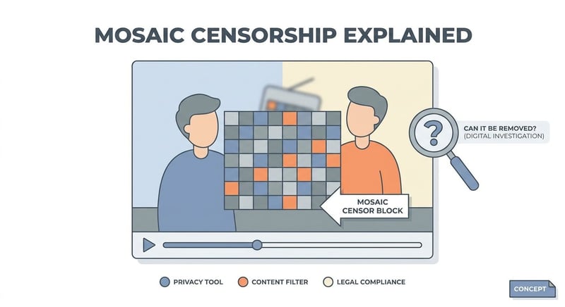 Concept: what mosaic censorship is on a video