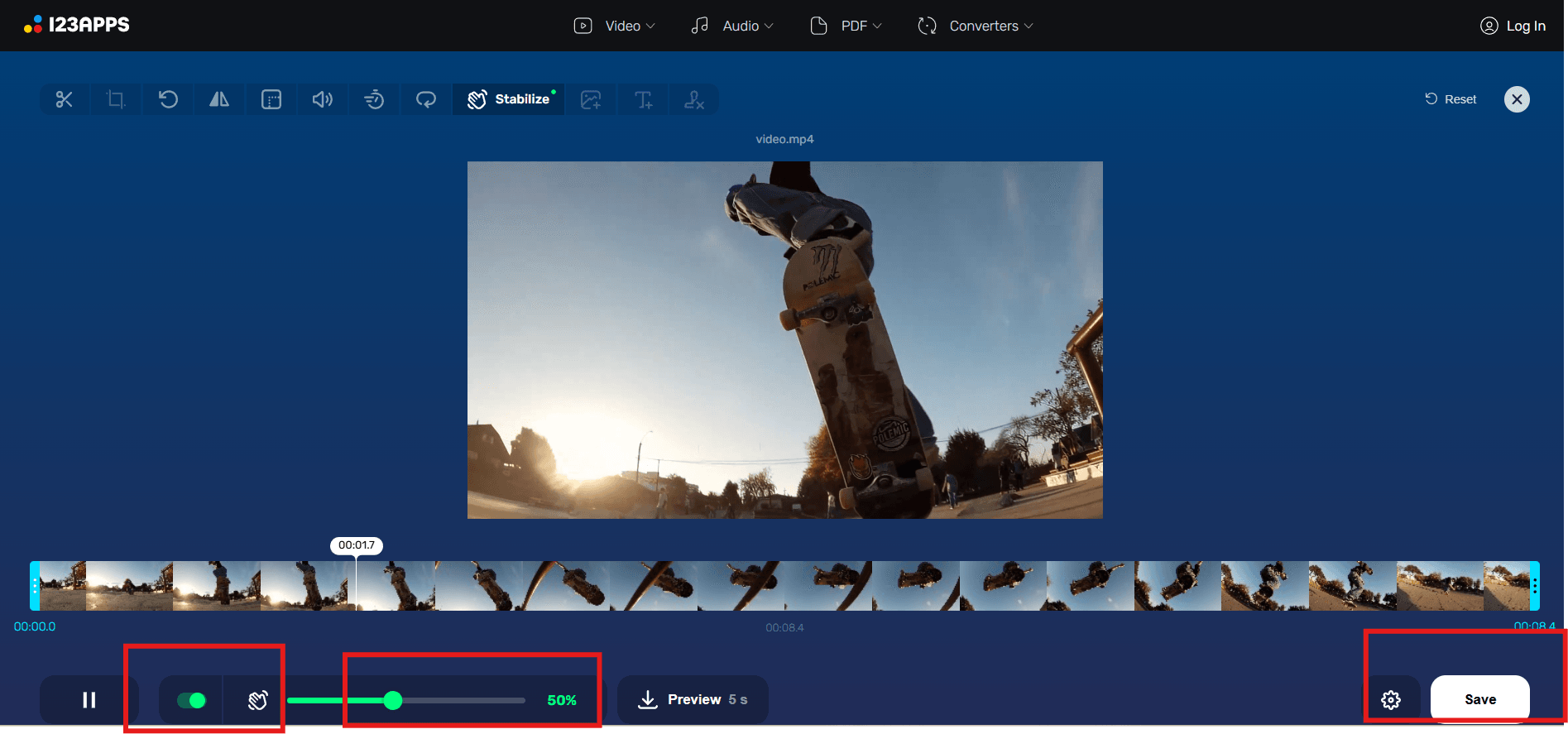 how to stabilize video online 
