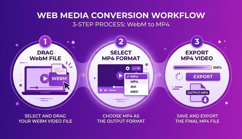 webm in mp4 umwandeln — Praxis-Beispiel
