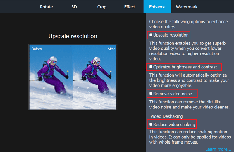 aiseesoft video enhancer features