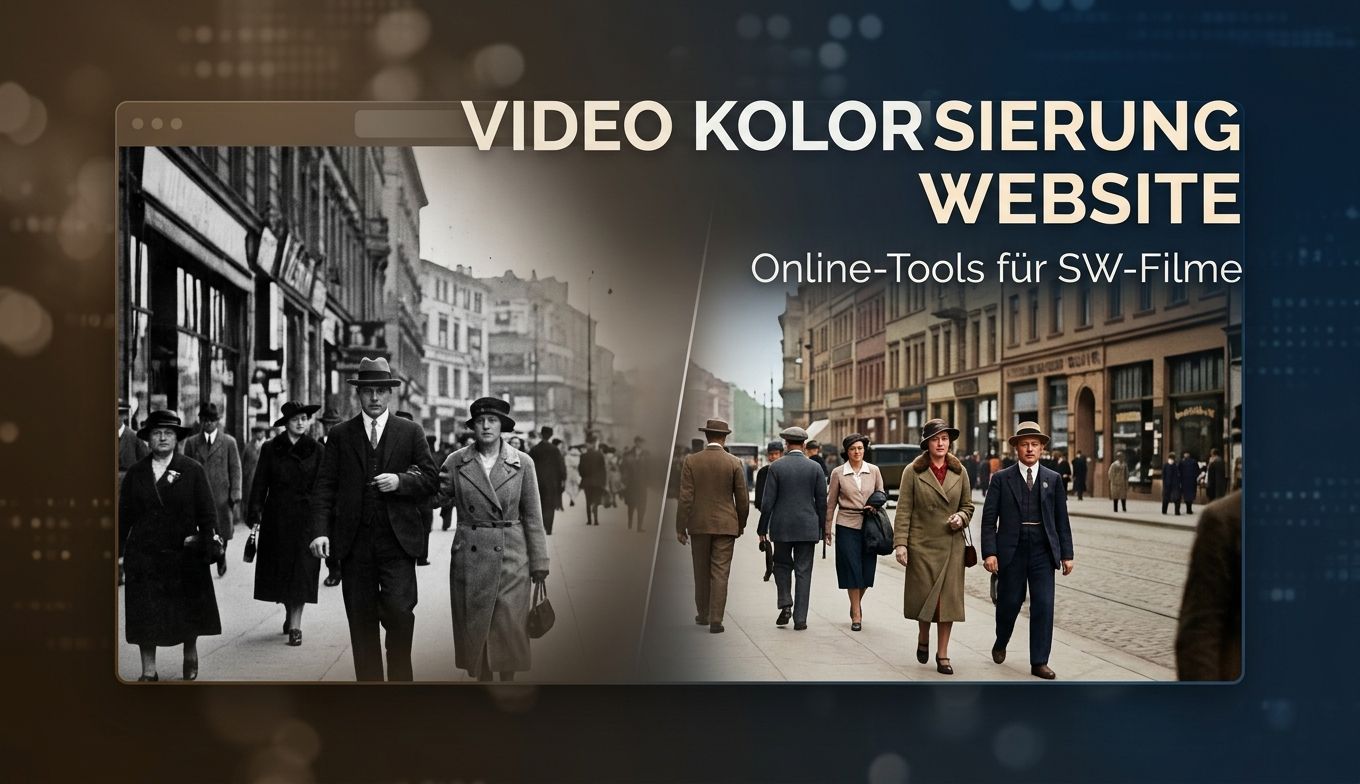 Video-Kolorisierung im Browser 2026: SW-Aufnahmen online einfärben