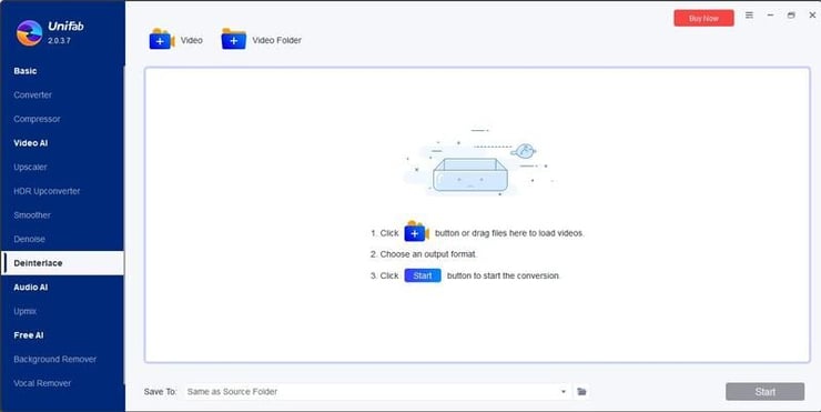 deinterlace interface