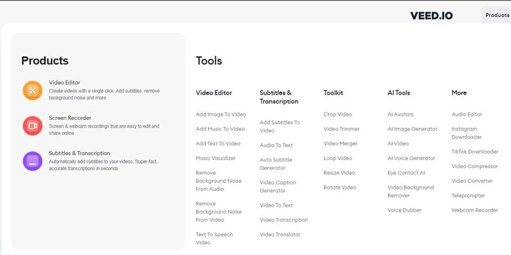 veedio tools list