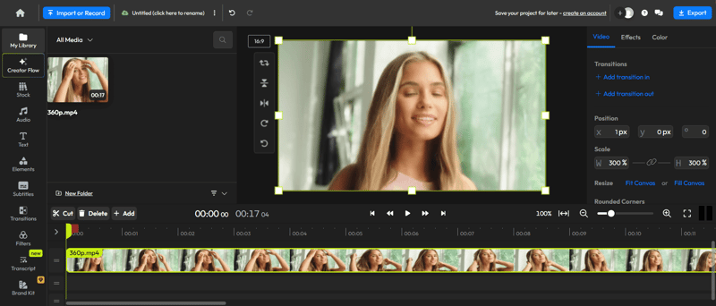 how to use flixier - step2