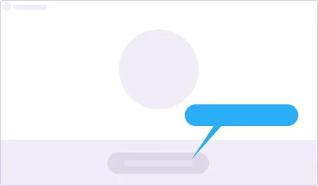 Chat bubble with blank profile icon