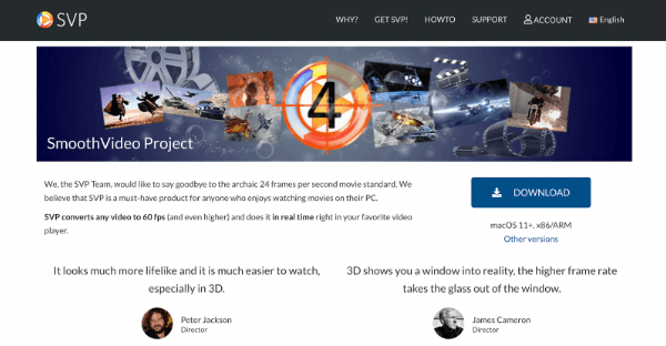 SmoothVideo Project website screenshot