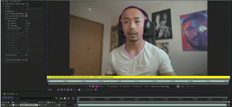 Remove background in After Effects without green screen - Rotobrush