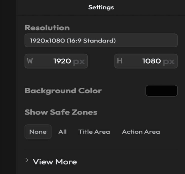 flixier resolution settings