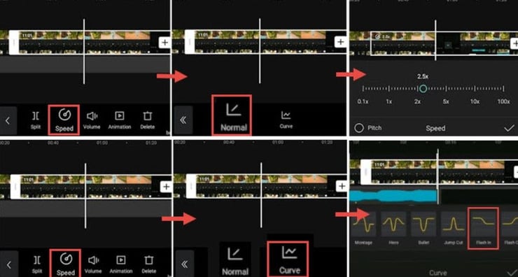 adjust video speed and mode