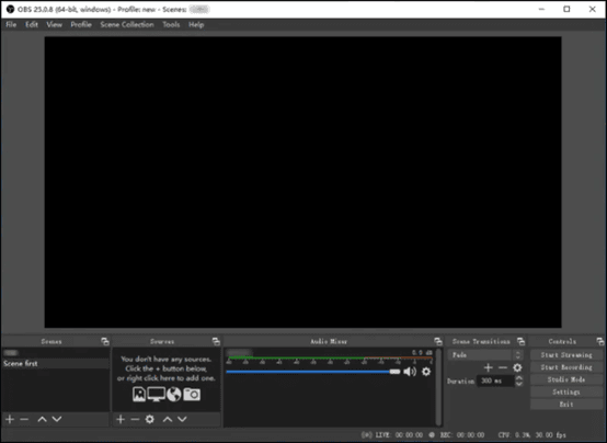 obs screen recorder-step1