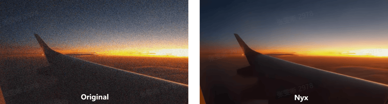 original vs. topaz video enhance ai's nyx model