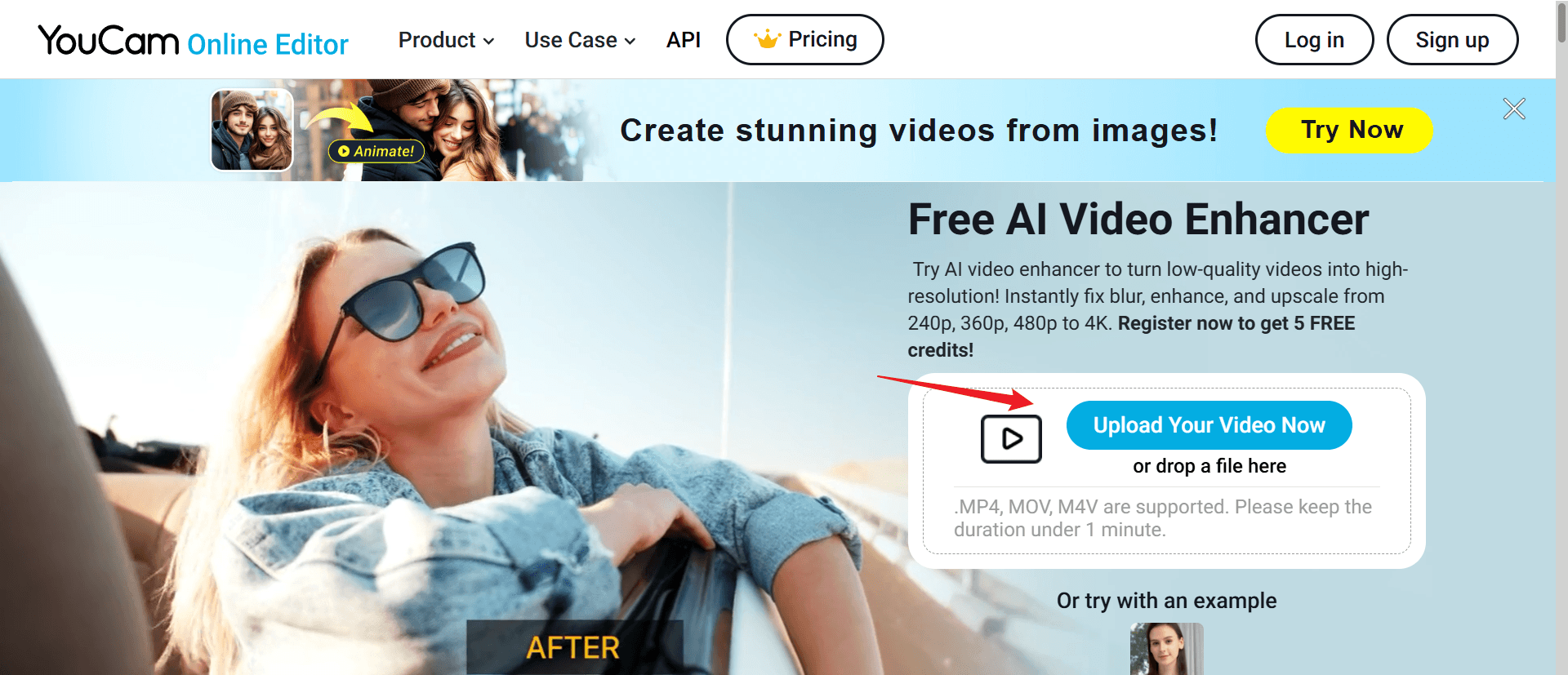 how to use youcam enhance video - step1
