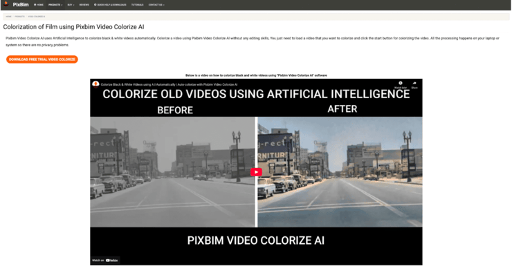 pixbim colorize video app