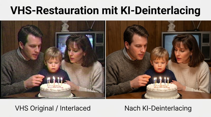 UniFab Deinterlace AI bei der Umwandlung von VHS-Material in progressive Videoausgabe