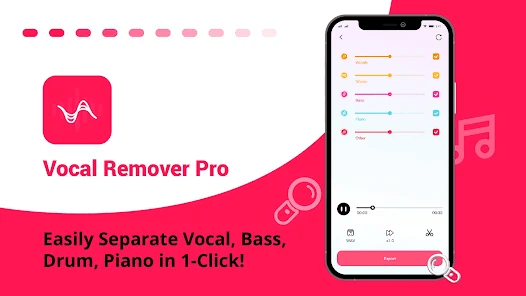 Vocal Remover, Cut Song Maker interface