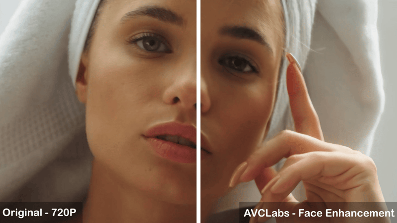 avclabs video enhancer ai - face enhancement effect