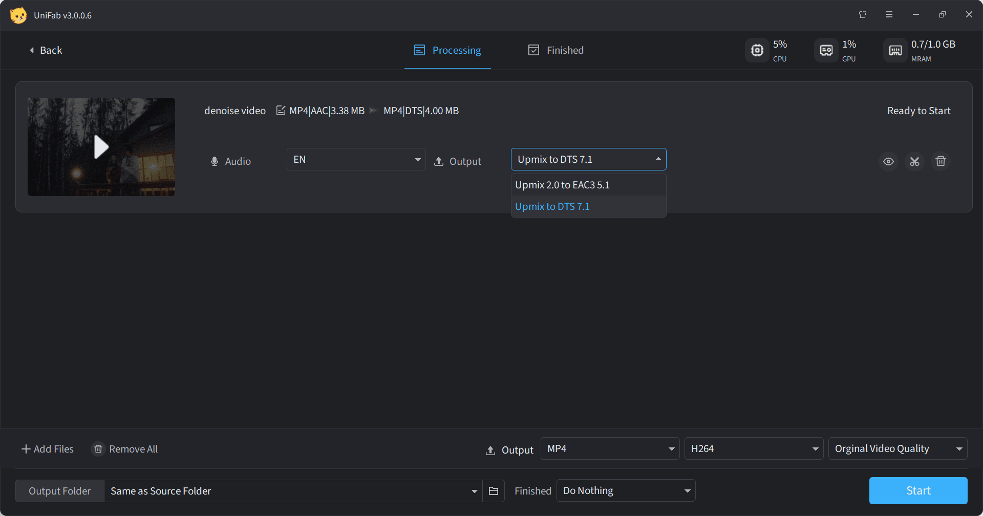 unifab ai audio enhancer - step2