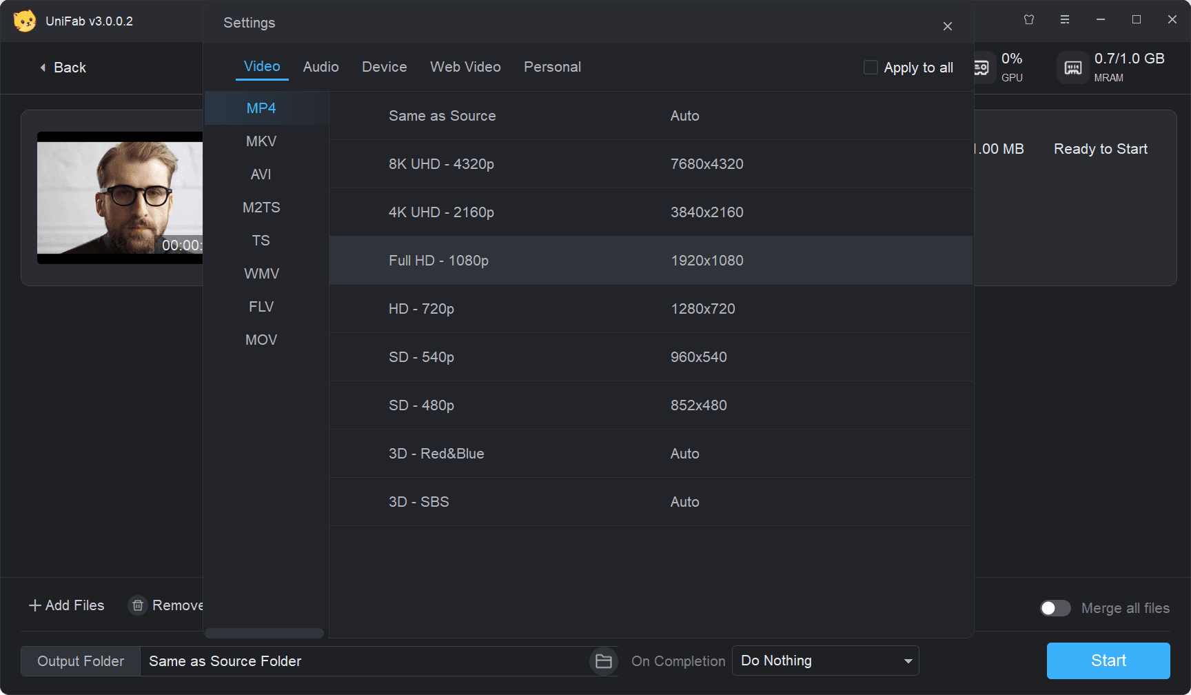 convert 720p to 1080p-step2